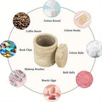 Luxury Marble Organizer Canister - Handcrafted Round Stone Container for Vanity, Office | Gift Set with Lid for Makeup Brushes & Coffee Lovers House Of Avana