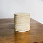 Luxury Marble Organizer Canister - Handcrafted Round Stone Container for Vanity, Office | Gift Set with Lid for Makeup Brushes & Coffee Lovers House Of Avana