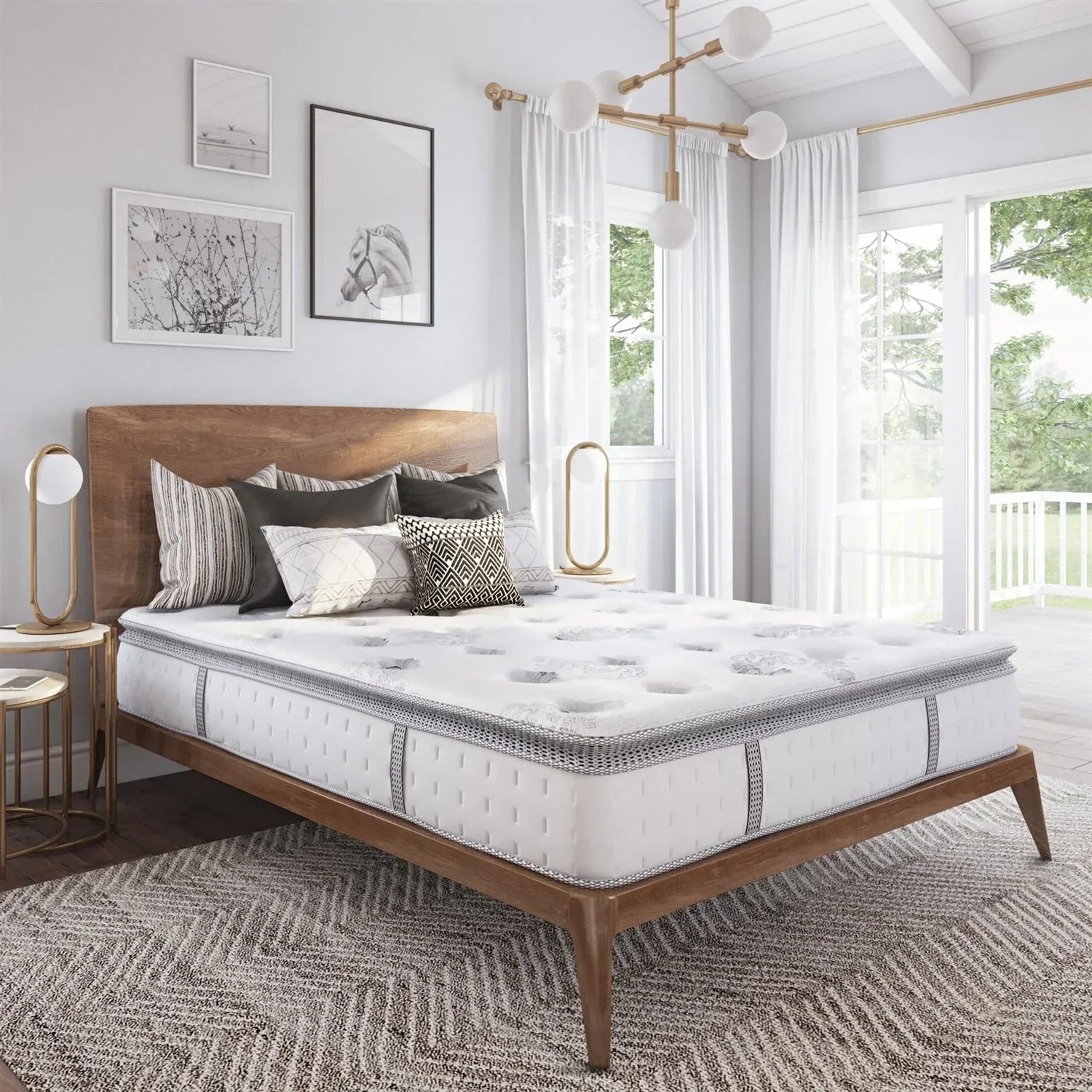 Luxury Quilted White Pillow Top Mattress for Ultimate Comfort & Support