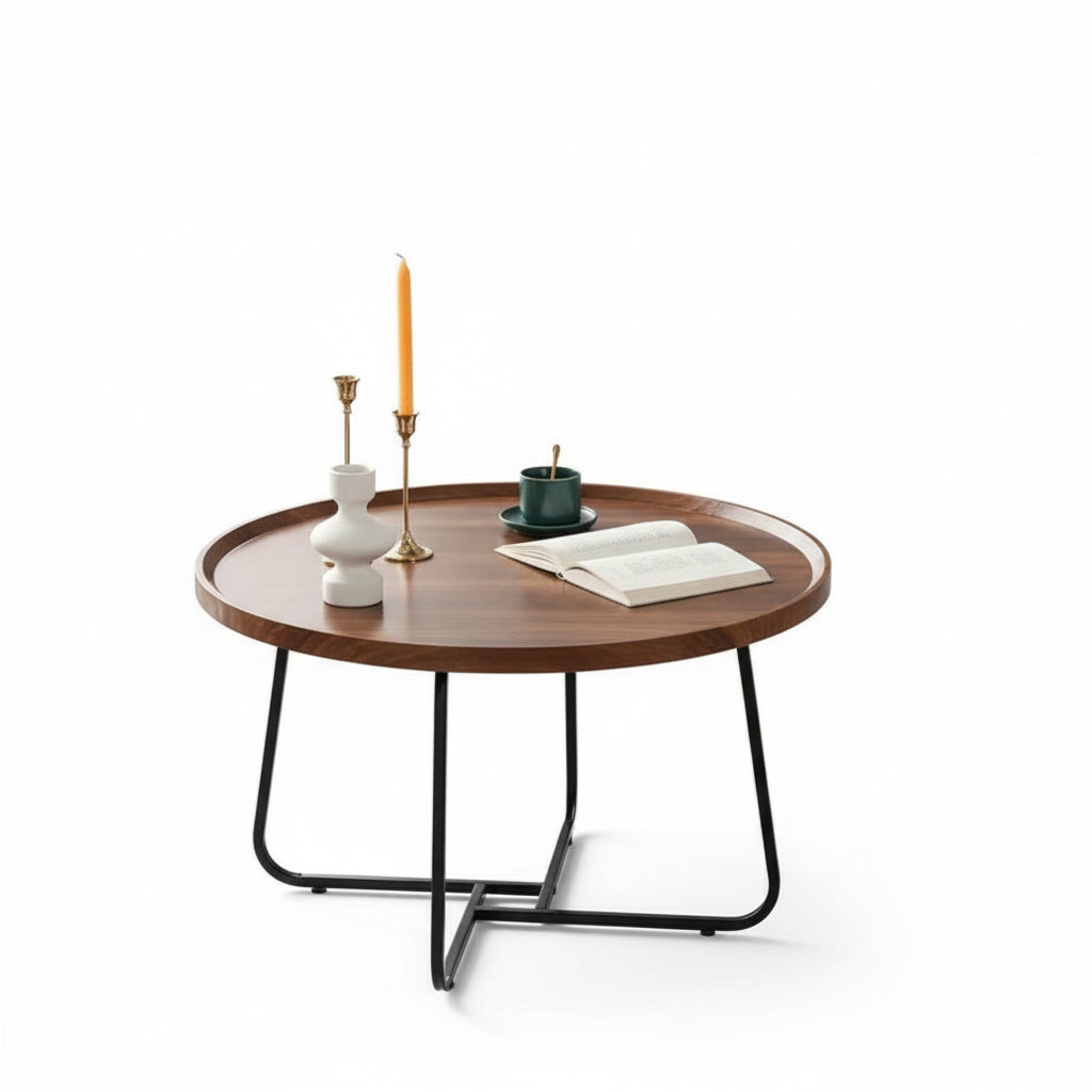 Luxury Round Coffee Table Set | Modern Minimalist Design for Living Room, Balcony & Bay Window | Space-Saving Modular Storage & Casual Coffee Table for Small Spaces House Of Avana