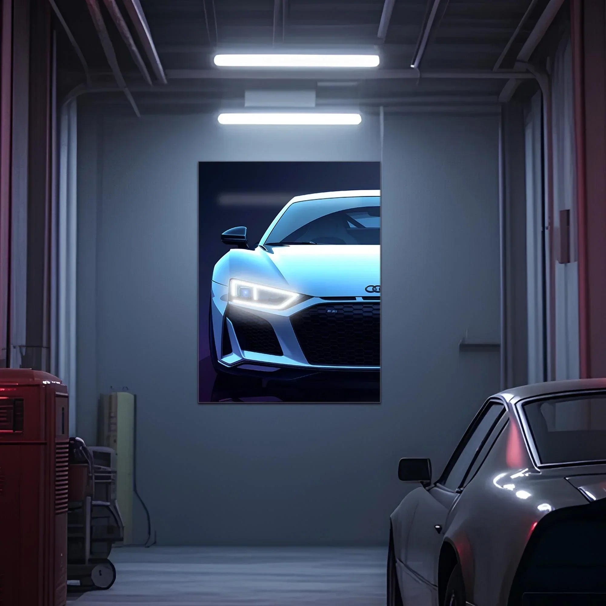 Luxury Sports Car Front View Wall Art – LED Garage Decor – Supercar Enthusiast Gift – Man Cave Automotive Sign – Free Shipping & Returns Peony Atelier