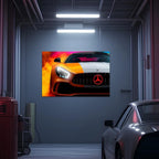 Luxury Sports Car Neon Wall Art - UV Printed LED Plexiglass Sign for Garage, Man Cave & Showroom - Adjustable Light and Free Shipping Peony Atelier