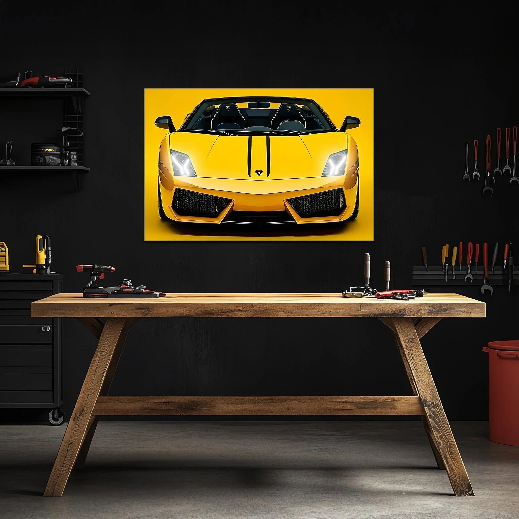 Luxury Supercar Neon Wall Art - UV Printed LED Plexiglass Sign for Garage, Man Cave & Exotic Car Lovers - Adjustable Light and Free Shipping Peony Atelier