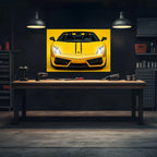 Luxury Supercar Neon Wall Art - UV Printed LED Plexiglass Sign for Garage, Man Cave & Exotic Car Lovers - Adjustable Light and Free Shipping Peony Atelier