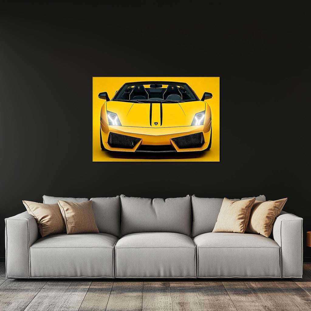 Luxury Supercar Neon Wall Art - UV Printed LED Plexiglass Sign for Garage, Man Cave & Exotic Car Lovers - Adjustable Light and Free Shipping Peony Atelier