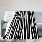 Zebra Stripes Nap Blanket for Sofas Custom Blankets and Throws Fluffy Plaid Microfiber Bedding Home Interior Bed Throw Knee Soft - House Of Avana