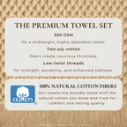 Cotton Diamond Waffle Weave Bath Towel Set - Grayson Collection