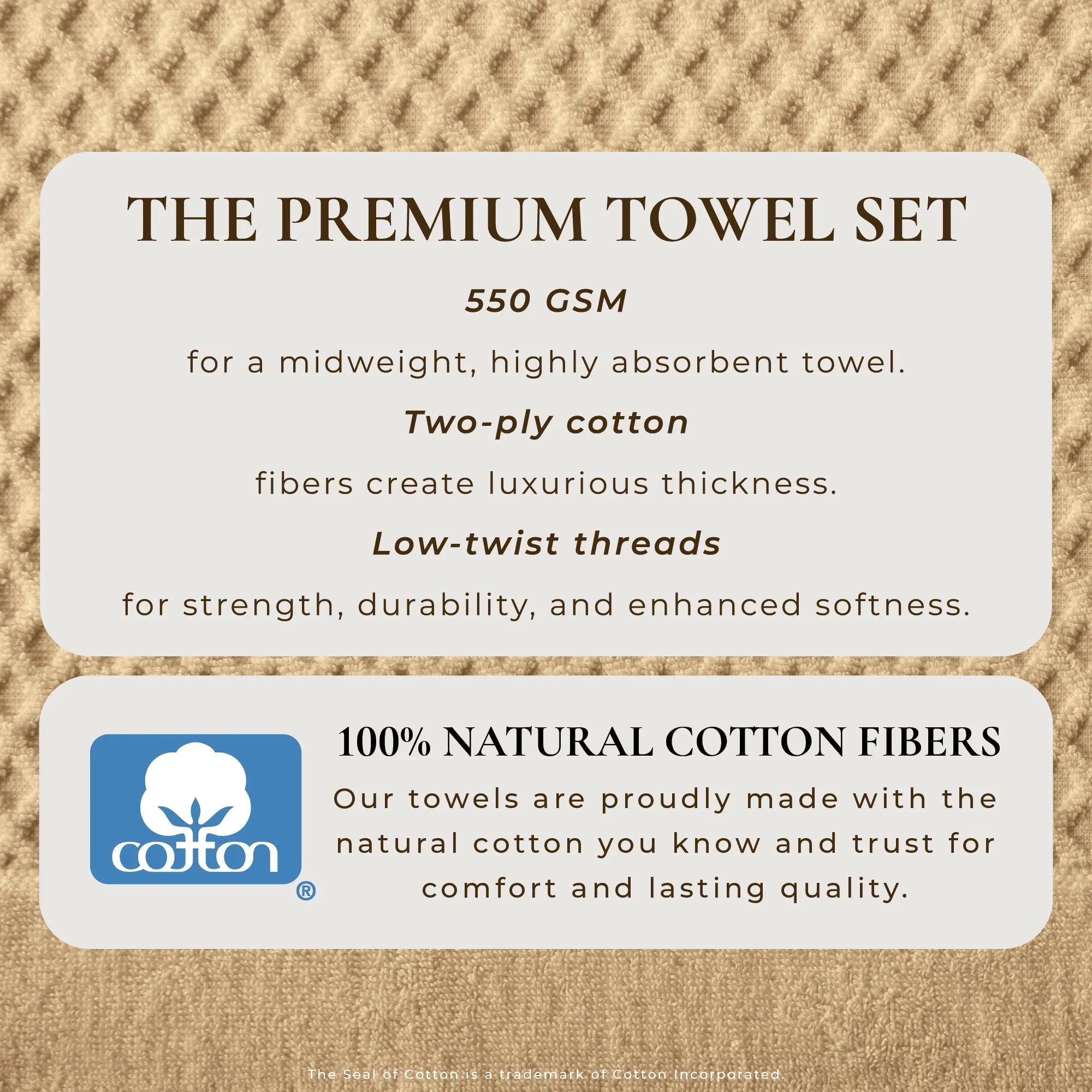 Cotton Diamond Waffle Weave Bath Towel Set - Grayson Collection
