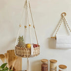 [Macrame Plant Hangers] 3pcs Macrame Plant Hangers - Bohemian Handwoven Holders with Tassels, Decorative Hanging Baskets, Ideal for Balcony/Living Room/Garden, Great Housewarming Gifts (Not Include Pots)