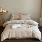 Maeve Floral Double Gauze Bedding Set / Khaki Ever Lasting