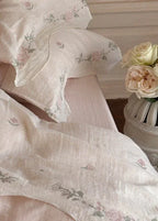 Maeve Floral Double Gauze Bedding Set / Khaki Ever Lasting