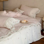 Maeve Floral Double Gauze Bedding Set / Pink Ever Lasting