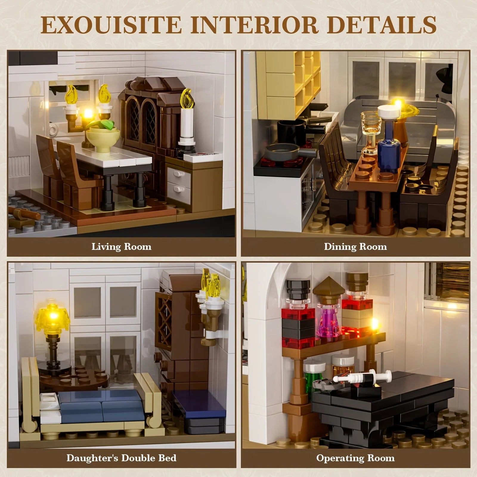 Magic Owens House Building Block Set, Unique Castle Architecture - Fan Collection Boutique - Brand Compatible - Excellent Gift For Christmas And Halloween - And Adult Building Block Toys House Of Avana