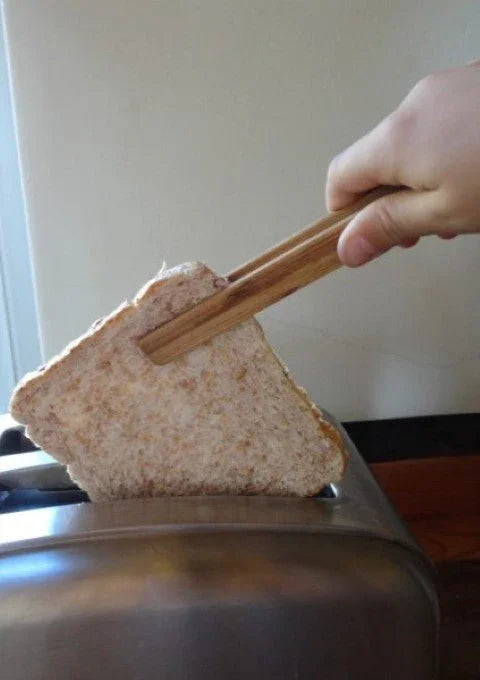 Magnetic Wooden Toast & Garnish Tongs Kanju Interiors