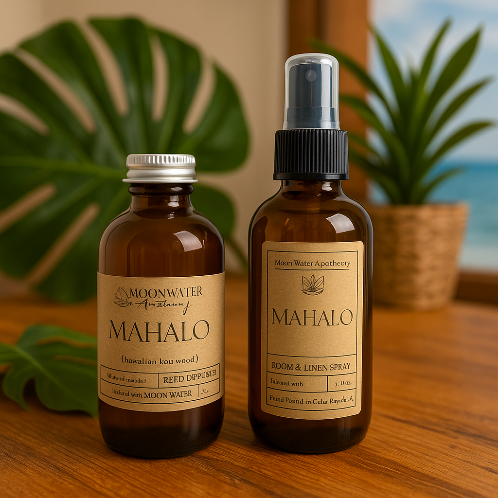 MAHALO - *Signature Series* (TOP SELLING SCENT!) -- Hawaiian Koa Wood Exclusive Blend Moon Water Apothecary