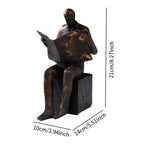 Reader Sculpture Bookend Figurines - House Of Avana