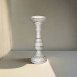 Retro White Wooden Candle Holder