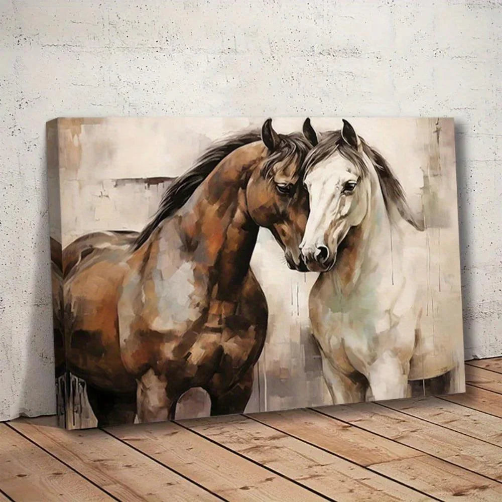 Majestic Horse Couple Canvas Wall Art - House Of Avana