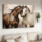 Majestic Horse Couple Canvas Wall Art - House Of Avana