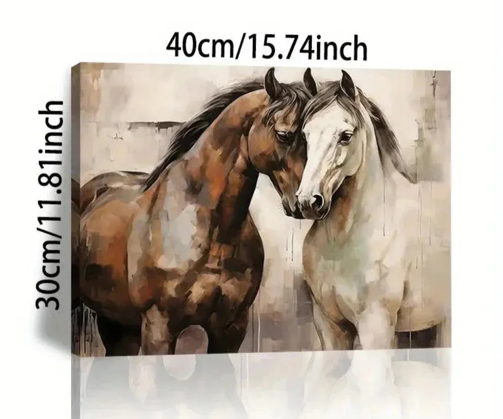 Majestic Horse Couple Canvas Wall Art - House Of Avana
