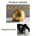 Majestic Thinker on Ladder Sculpture, 1pc - Metal Fantasy Figurine, Unique Creative Decor for Various Room Types, Perfect for Indoor Spaces & Christmas Holidays - Sophisticated Metal Artwork for Home Aesthetics - House Of Avana