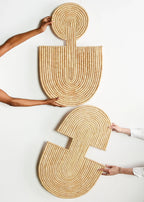 Maravi Natural Palm Leaves Woven Wall Art Kanju Interiors