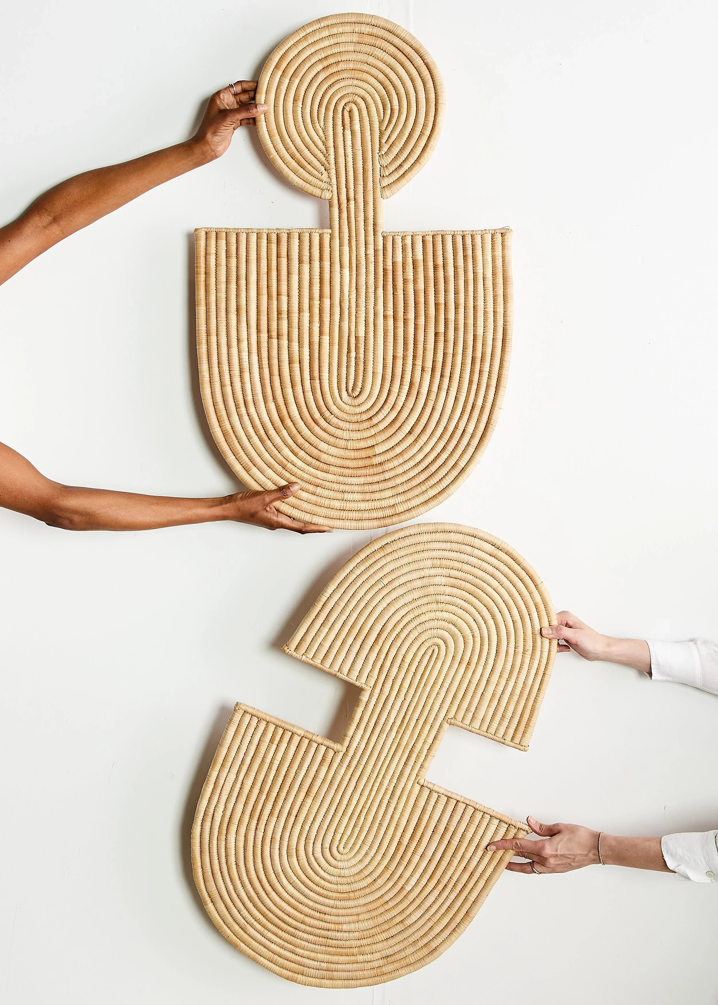 Maravi Natural Palm Leaves Woven Wall Art Kanju Interiors