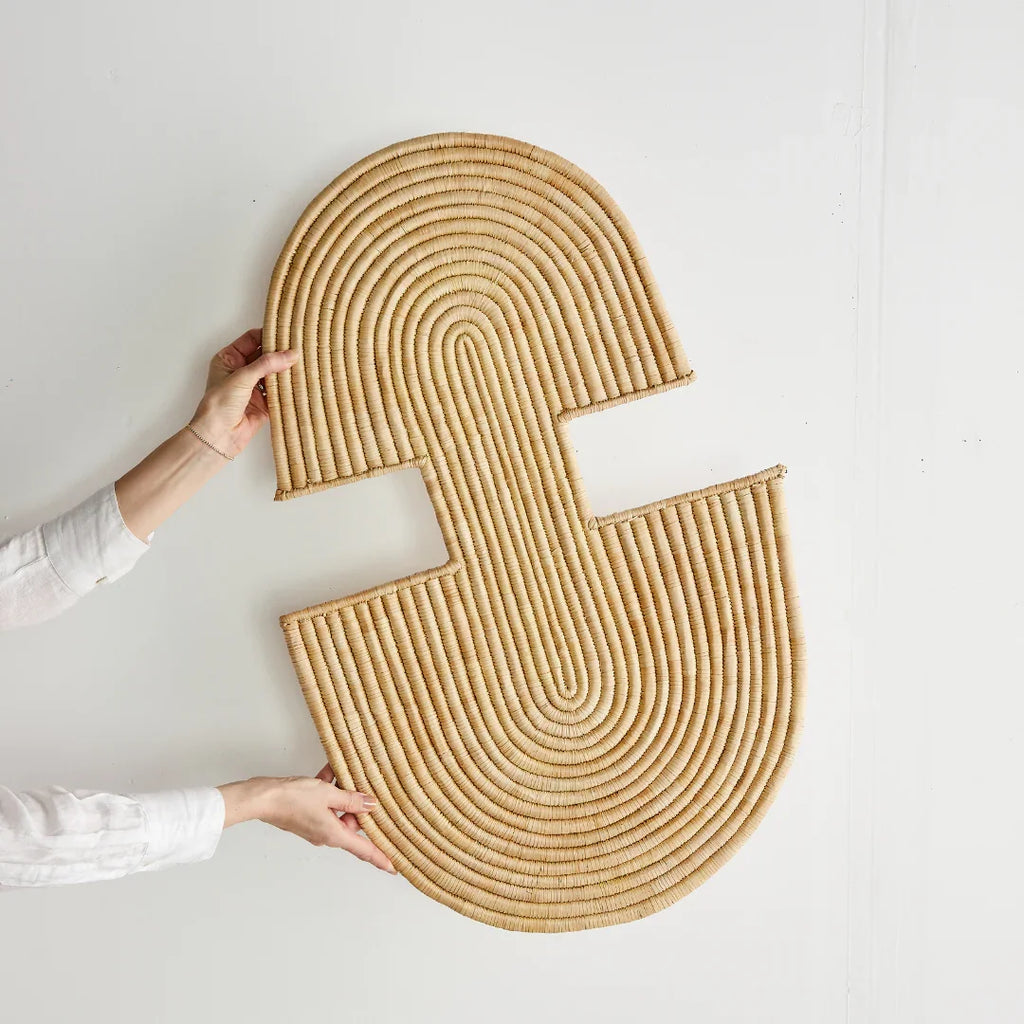 Maravi Natural Palm Leaves Woven Wall Art Kanju Interiors