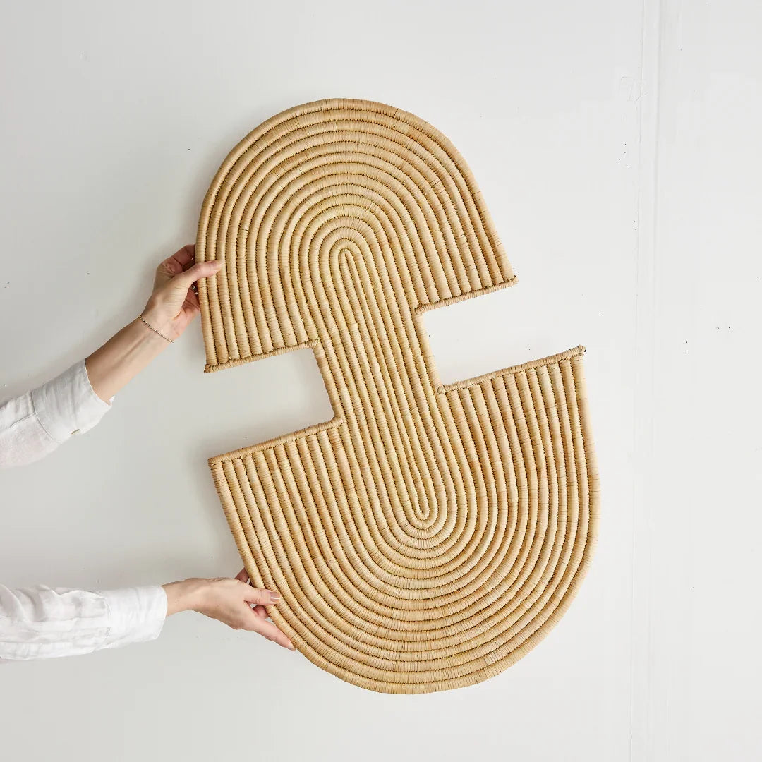 Maravi Natural Palm Leaves Woven Wall Art Kanju Interiors