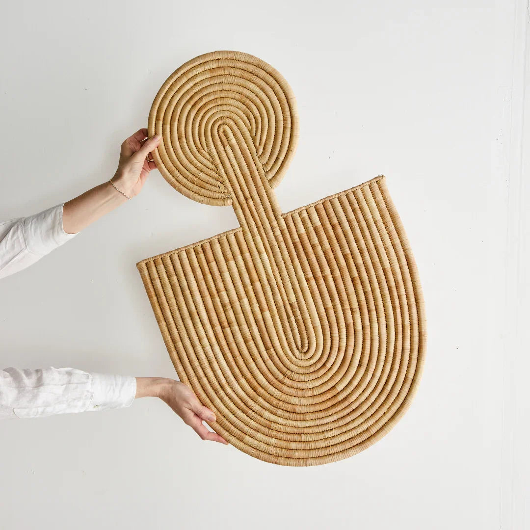 Maravi Natural Palm Leaves Woven Wall Art Kanju Interiors