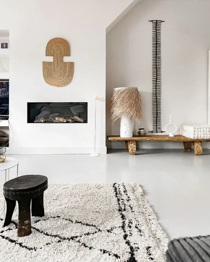 Maravi Natural Palm Leaves Woven Wall Art Kanju Interiors