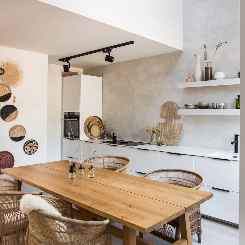 Maravi Natural Palm Leaves Woven Wall Art Kanju Interiors