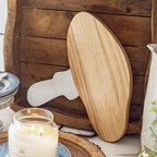 Marble and Wood Mushroom Cutting Board, angled view - House Of Avana