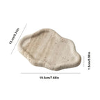 Polished white marble cloud-shaped tray, irregular decorative storage - House of Avana