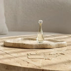 Polished white marble cloud-shaped tray, irregular decorative storage - House of Avana