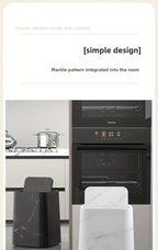 15l/3.96gal Marble Stylish Nordic Trash Can - Large Capacity Square Wastebasket for Living Room,... - House Of Avana