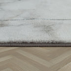 Marble Patten Area Rug in Gold Cream for Living Room with Contour Cut RugYourHome