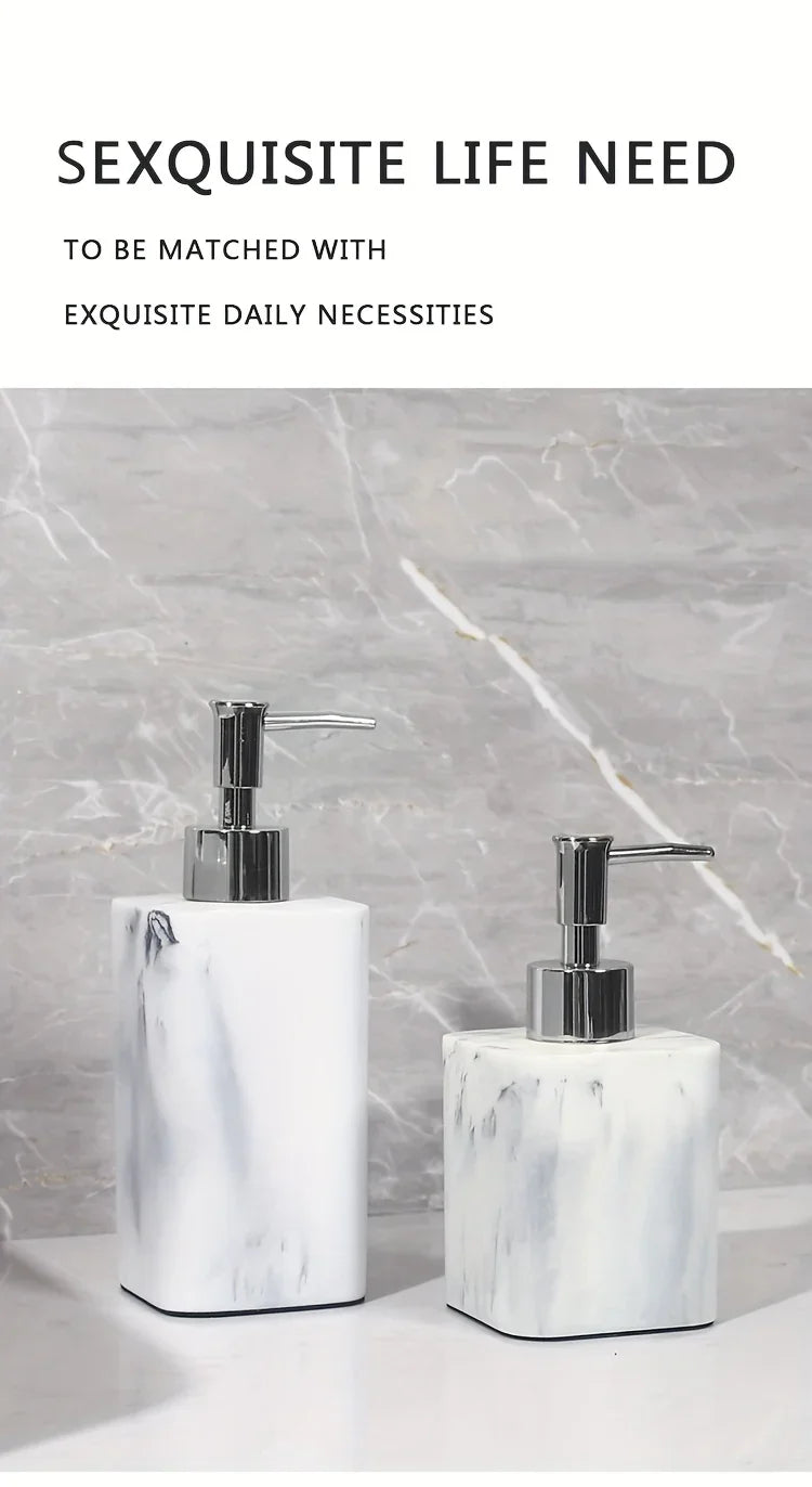 Marble-Patterned Lotion Bottle And Dispensing Bottle House Of Avana