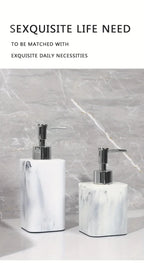 Marble-Patterned Lotion Bottle And Dispensing Bottle House Of Avana