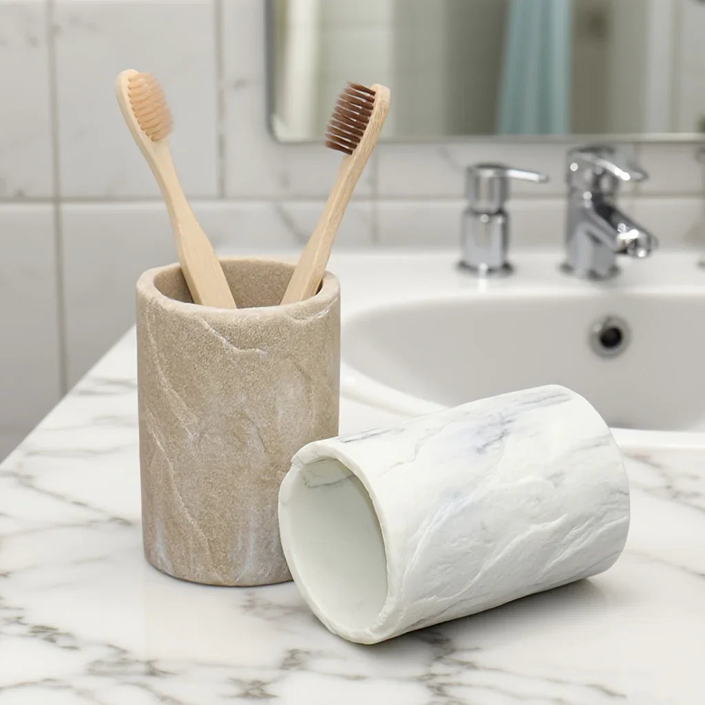 Marble-Patterned Mouthwash Cup, Home Toothbrush Holder, Couple'S Mouthwash Cup for The Bathroom House Of Avana [[SKU:HOA-TUM-004]]