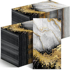 White marble print disposable hand towels, absorbent paper - House of Avana