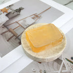 Round marble tray with pearl design, polished white stone - House of Avana