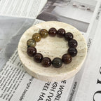 Round marble tray with pearl design, polished white stone - House of Avana