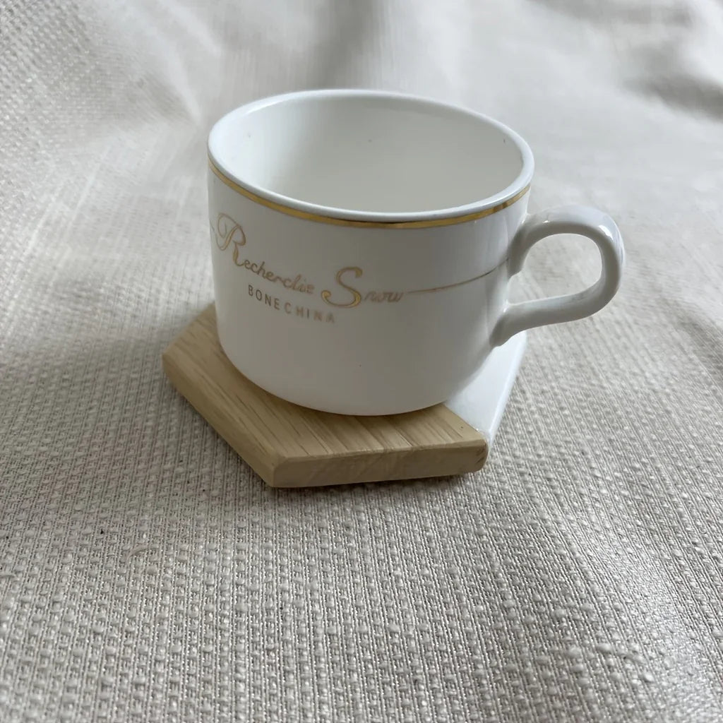 S Hexagon Coasters for Drinks,marble-wood Spliced Coaster for Tabletop Protection,cup Holder Coasters... - House Of Avana [[SKU:HOA-TBL-008]]