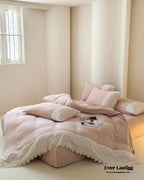 Margaux Lace Double Gauze Bedding Set / Sage Green Ever Lasting