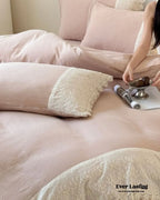 Margaux Lace Double Gauze Bedding Set / Sage Green Ever Lasting