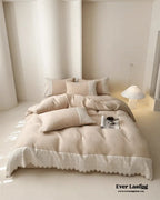 Margaux Lace Double Gauze Bedding Set / Sage Green Ever Lasting
