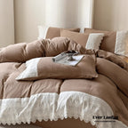 Margaux Lace Double Gauze Bedding Set / Sage Green Ever Lasting