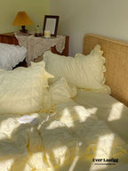 Marshmallow Puff Ruffle Bedding Set / Yellow Ever Lasting