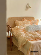 Marshmallow Puff Ruffle Bedding Set / Yellow Ever Lasting